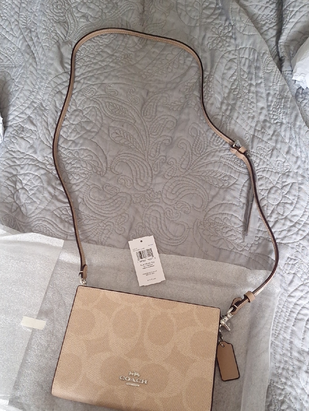 Coach Crossbody Bag Tan & Beige